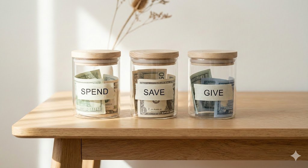 Child looking at items in a grocery store